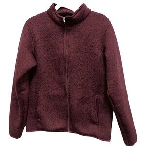 Victory Outfitters Fleece Jacket Womens XL Maroon Sherpa Lined Outdoor Gorpcore